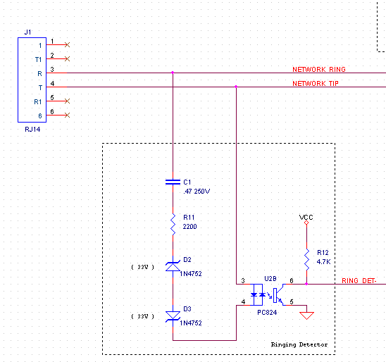 ringing detector schematic